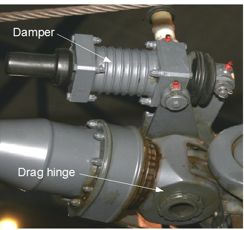 Helicopter rotorblade drag damper